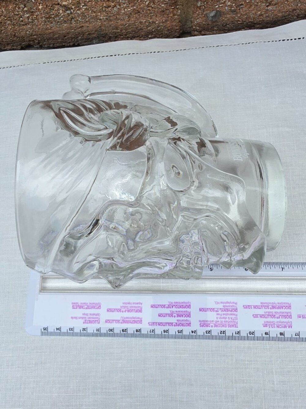 Boneshaker Unfiltered India Pale Ale Skull Glass Beer Mug Stein White Logo Print - Picture 10 of 11